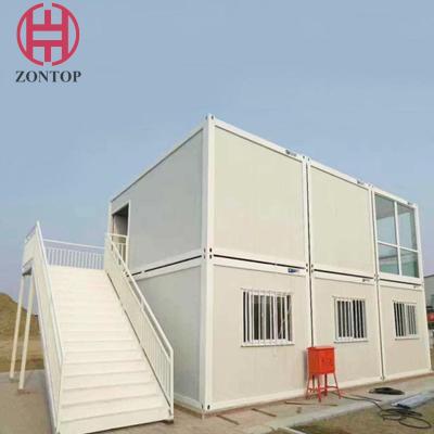 China Zontop light steel flat pack prefabricate low cost light steel prefab home container house for sale