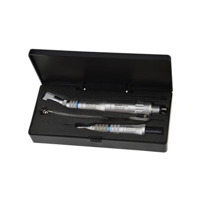 China Denxy Dental Low Speed Steel Handpiece Square Dental Straight Contra Angle Handpiece for sale