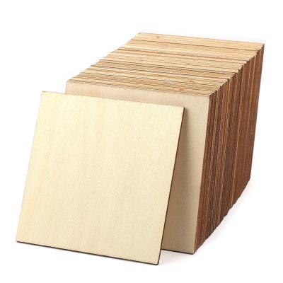 China Europe Unfinished 1mm 2mm 3mm Wooden Plywood Round Slice Wooden Tag Blank Wooden Door Hanger Sign For laser cutting use DIY for sale