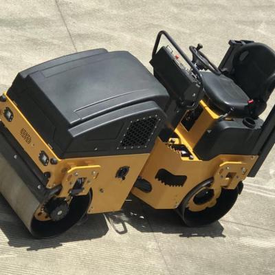 China Machinery Repair Shops 1.7Ton 1700Kg Ride-on Double Drum Road Roller Price Mini Road Roller Compactor Vibratory Road Roller With Kohler Diesel Engine for sale
