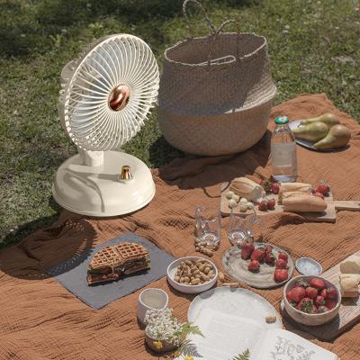 China Retro Portable Table Desk Fan Fashionable Vintage Speed Fan Desk Fan for sale