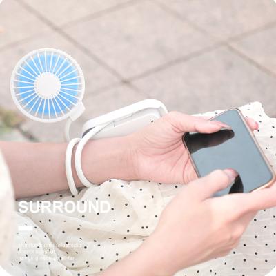 China Multifunctional Rechargeable Hanging Hand Fan Mini Portable Hanging Fan Rechargeable Air Cooling for sale
