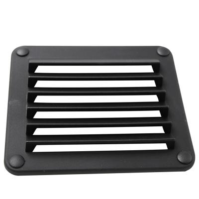 China Louvered HDPE Plastic Rectangular Air Vent White For Boat Marine Caravan RV Black for sale