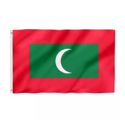 China Wholesale Promotional Cheap Durable Outdoor Maldives Healthcare Institutes Factory 3x5 FT 100%Polyester Custom Flag for sale