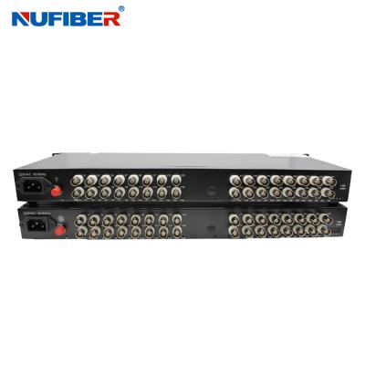 China 32BNC RS485 Video Audio Data Fiber Media single fiber single mode Converter Fiber Video Converter for sale