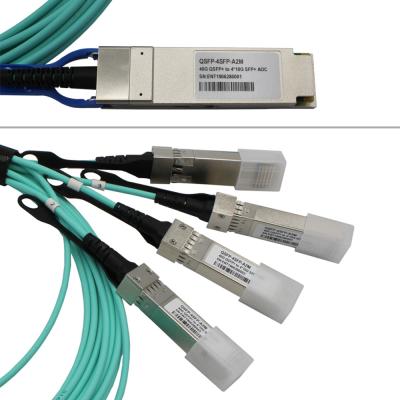 China 40G QSFP+ a 4x10G SFP+ 1 3 5 7M Breakout Passive Copper DAC Cable Direct Attach Cable à venda