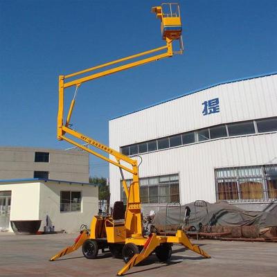 China Hotels mobile platform aerial work lifting arm truckcurved lift fixed hydraulic lifting platform for sale