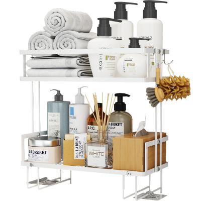 China Sustainable Removable Toilet Rack Single And Double-Layer Bathroom Wall Hanging Storage Rack for sale