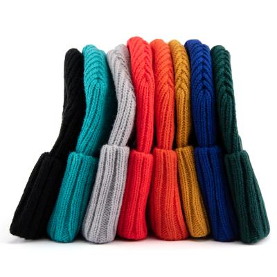 China COMMON Custom Flat Embroidery Logo 100%acrylic Hat Multicolor Winter Hats for sale