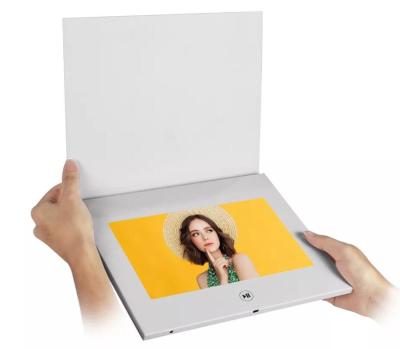 China Custom Printing 7 inch 10 inch Portable Advertising Folder Video Brochure Marketing Player Greeting video Card for sale