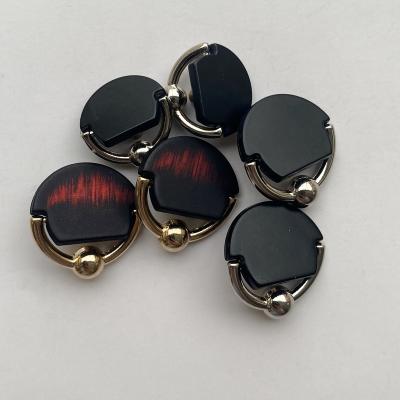 China Sustainable Custom Wholesale brand engrave logo Zinc Alloy four parts metal buttons spring Women's Decorative clasp snap button for sale