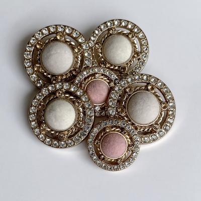 China Sustainable Color Plush Decorative Button Accessories Premium Handle Women's Button Clothes PersonalityHandle Metal button for sale