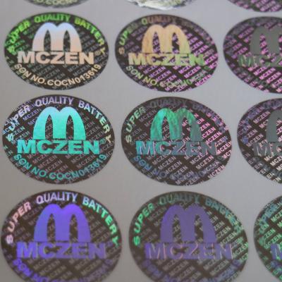 China Waterproof Laser Authentication Label Holographic Label Printing Adhesive Anti-Counterfeiting Label for sale
