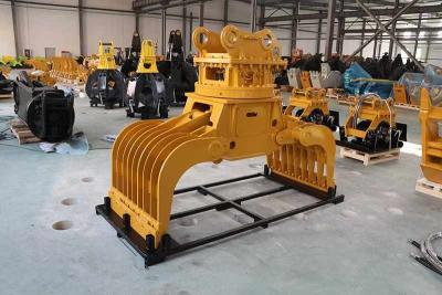 China 360 Degree Rock Grabs Grapples For Excavators PC200 EX210 SK220 EC360 20T 30T Hydraulic Cylinder for sale