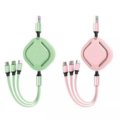 China Fast Charging Speed 3in 1 Retractable Portable Micro Type C Usb Charging Cable Usb Charging Cable for sale