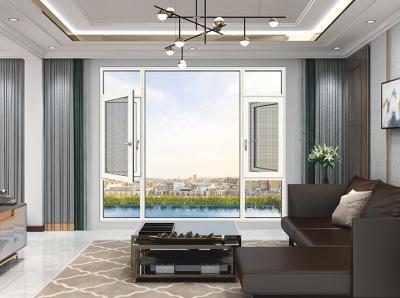 Cina Windows incorniciato di alluminio di vetro glassato, stoffa per tendine francese bianca atomica Windows in vendita