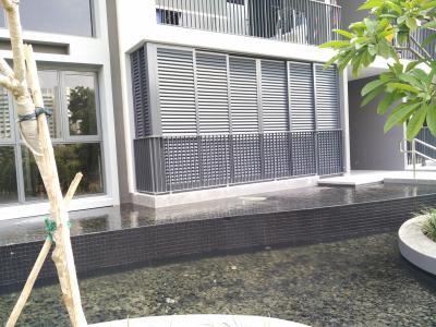 Cina Porte di alluminio a prova di fuoco della feritoia, porta antizanzare di vetro glassata del balcone in vendita