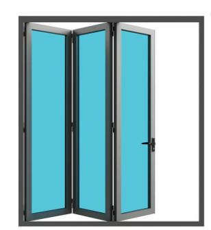 Cina L'OEM ha espulso anodizzazione piegante di alluminio della vetroresina delle porte del patio in vendita
