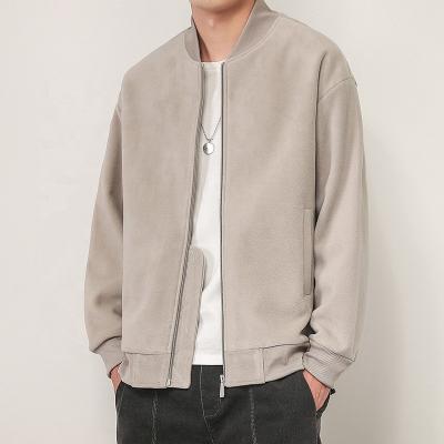 China Winter QUICK DRY New Products Shearling Jacket Men's Casual Solid Color Collar Stand Zipper Plus Size Jacket Coat for sale