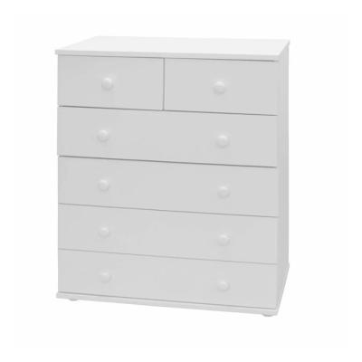 China Adjustable (other) Customized China Modern Bedroom Furniture Grey Dresser Set White Clothes Dressers 2+4 Drawers for sale