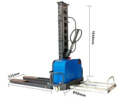 China 500 kg capacity semi electric self elevating truck lifting forklift automatic loading handling stacking truck for sale
