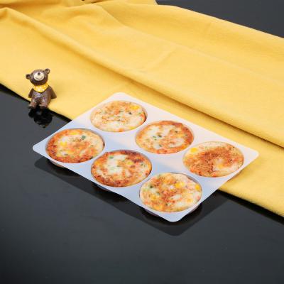 China Custom 6 hole PP Mochi chocolate tray Pastry Storage Container Insert Trays Clear Plastic Dessert Box for sale