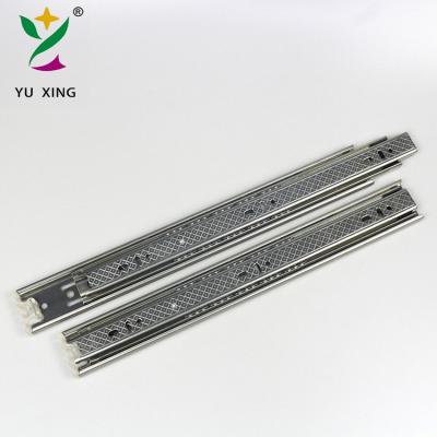 China Sale 45mm 3 Fold+Full Extension Right 3 Fold Drawer Slide, telescopic corredica channel for sale