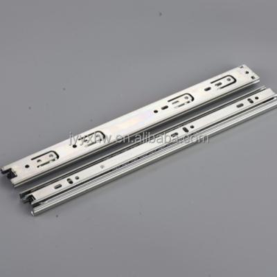 China Cabinet 3 Fold+Full Extension Channel Telescopic Undermount Drawer Slide Soft Narrow Rail for sale