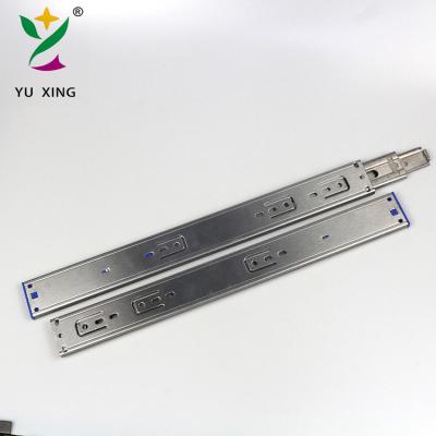 China 3 Fold+Full Automatic Extension Stainless Steel Automatic Drawer Slide Self Locking Soft Closing Center Drawer Slide Mount Drawer Slide for sale
