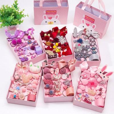 China Seaygift's cute lovely children's hair accessories new Korean fashion popular/new style 18 piece sets hair clip sets rubber hairpin for sale