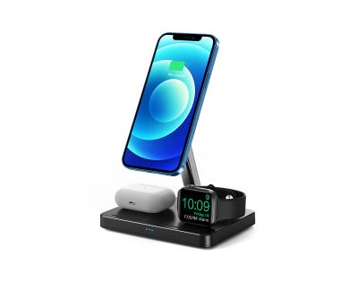 China Mobile Phone/Watch/Earbuds Guany Z9C 3 in 1 Times High Speed Magnetic Wireless Charging Dock Wireless Charger for Phone Smart Watch Earphones for sale