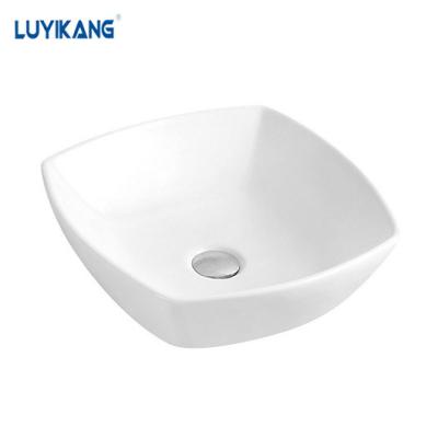 China Rectangle 109B Modern White Countertop Sink Bathroom Customized Table Top Ceramic Wash Basin for sale