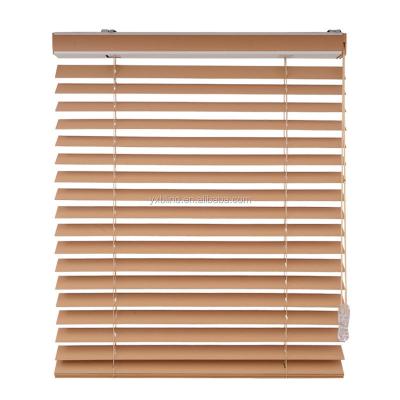China Durable Cheap Custom Size Horizontal Faux Wood Window Shade With Drapery for sale