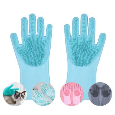 China Viable Pet Grooming Gloves Para perros de productos de Cat Shedding Dog Bathing Brush OEM Para Mascotas Silicone Grooming Gloves for sale