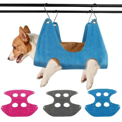 China OEM Flannel Thickened Thickened Pet Grooming Hammock Nail Trimming Bed Accesorio Para Mascotas Dog Grooming Hammock Viable 5PCS Cosas Para Perros for sale