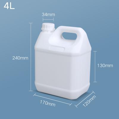 China 1 galón de botellas de Hdpe fluorado cuadrado Jerry puede serigrafía en venta