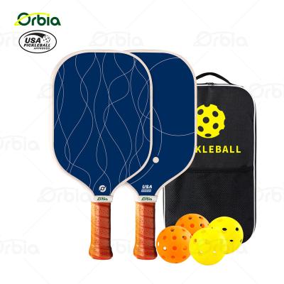 China Customized Orbia Premium Quality Carbon Fiber Paddle Pickleball Set With 2 Pro Pickle Ball Pickleball Set With Net for sale
