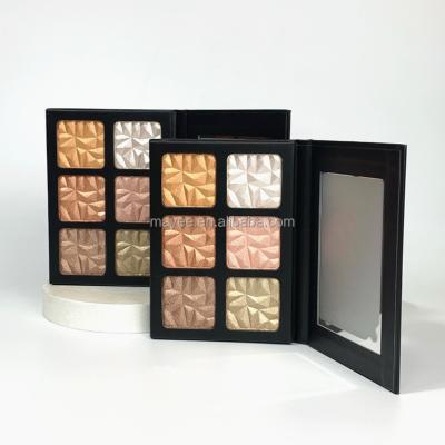 China High Quality Waterproof Makeup Face Palette Highlighter Bar Private Label Pressed Highlighter Palette for sale