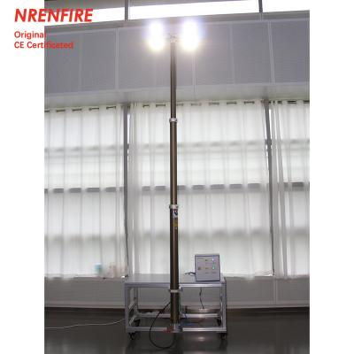 China 4,6 m pneumatischer Teleskopmast-Lichtmast, Innenkabel, 4 x 60 W LED, Fernbedienung zu verkaufen