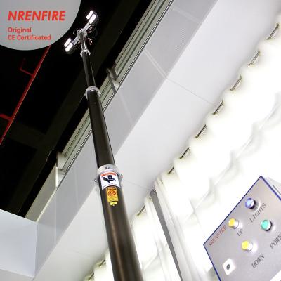 China 4.6m pneumatic telescopic mast light tower-inside wires-4x60W LED-remote control-for mobile light tower or solar tower zu verkaufen