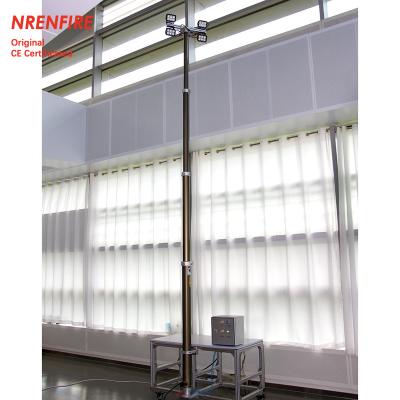 China 4.6m pneumatic telescopic mast light tower-inside wires-4x60W LED-remote control-for mobile light tower or solar tower zu verkaufen