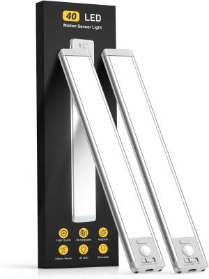 China Under Cabinet Lighting,40 LED Rechargeable Battery Operated Motion Sensor Light Indoor Magnetic Dimmable Closet Lights, Wireless Under Counter Lights for Kitchen, Stairs for sale