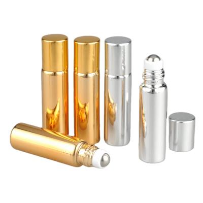 China Wholesale 5ml 7ml 10ml 15ml Essential Oil Perfume Glass Roll On Bottle With Stainless Steel Metal Trackball for sale