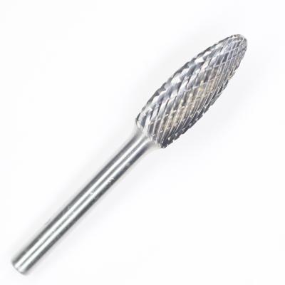 China SH-5 Flame Shape Tungsten Carbide Rotary File With 1/4'' Shank For Die Grinder Drill Bit for sale