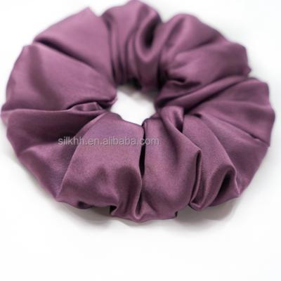China HOT SALE 19MM Soft Hand Made Fabric 100% Silk Scrunchie From Amazon for sale