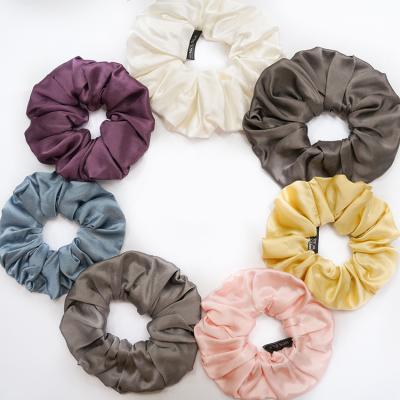 China All-match fashion silk scrunchies fashionable floral elastic hair band custom made wholesale tie elastic for sale