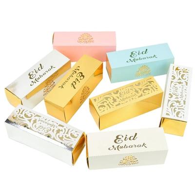 China Reused Happy Al-Fitr Eid Party Supplies Islamic Muslim Festival Ramadan Kareem Favor Gift Box DIY Materials Chocolate Candy Box for sale