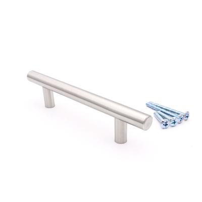 China Modern Stainless Steel Hollow T Bar Furniture Cabinet Handle Luxury Sideboard Handles for sale