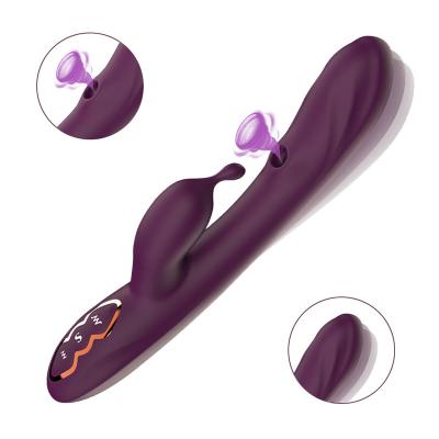 China Sexy Women Vibrator Toys 7 Speed Vibration and 7 Speed Sucking Waterproof USB Charging G-spot Rabbit Clit Vibrator Women Sex Toys for sale