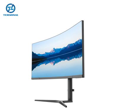 China HDR Terminal 34 inch 2560*1080 144Hz Rotary Lifting V-shaped Support LED Curved Surface 1900R 1000:1 Monitor for Gaming for sale